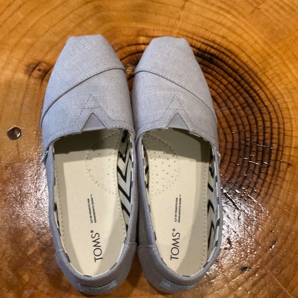 Women’s TOMS Alpargata Light Gray Heritage Canvas NWOT Size 8 - Picture 5 of 11